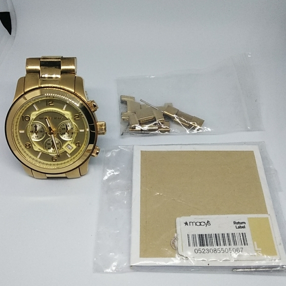 Michael Kors unisex stainless steel Gold-Tone